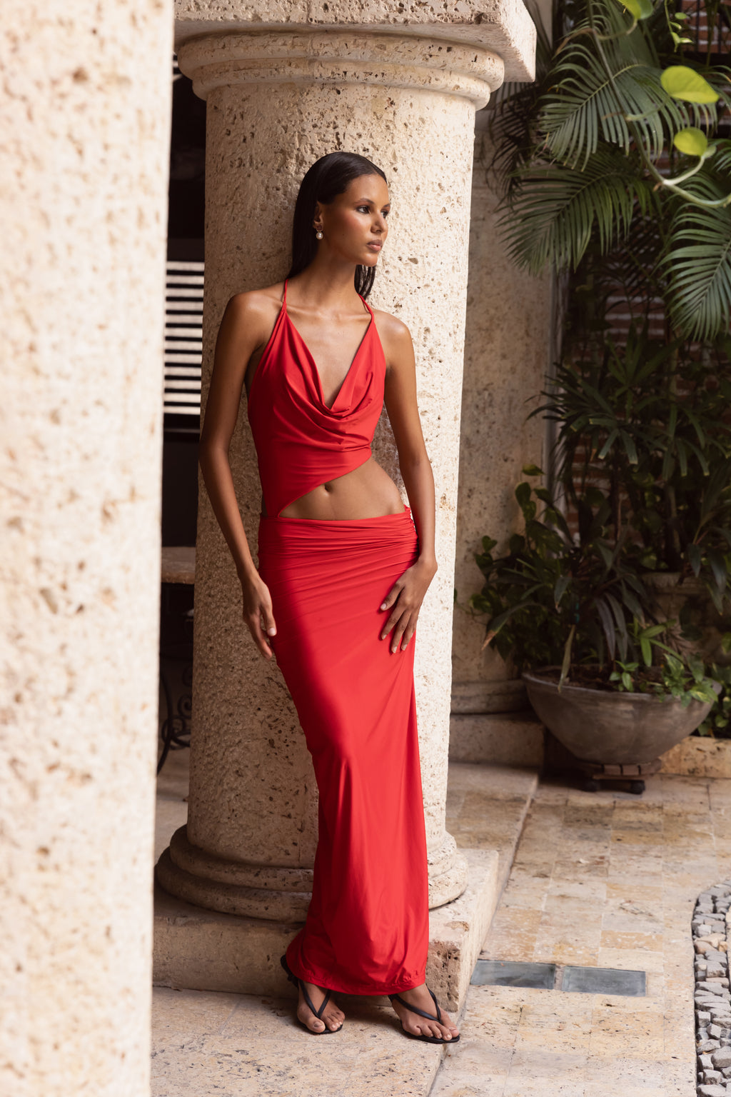 DEVORA DRESS RED