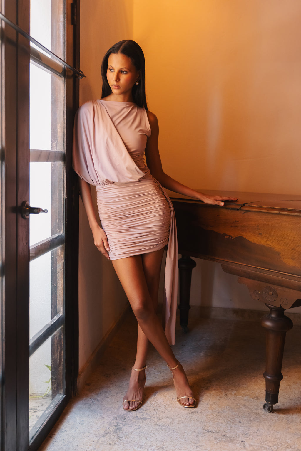 ELODIA MINI DRESS ROSE